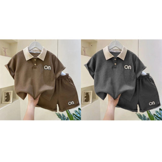 Bộ quần áo cộc tay cổ bẻ mùa hè dành cho trẻ em 10-45kg ( quần có túi),chất cotton ,Sét đồ bộ cổ trụ dành cho bé trai