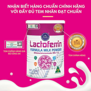 Chính Hãng - Sữa Hoàng Gia Úc Lactoferrin hồng hộp 50 gói hỗ trợ bé tăng đề kháng ăn ngon tăng cân