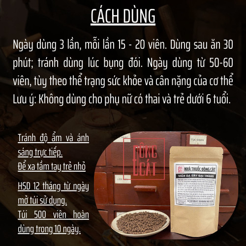 Viên Uống Tiêu Gout (Gút) - Đông Cát Đường - Rối Loạn Chuyển Hóa Acid Uric, viêm sưng ổ khớp - 500v