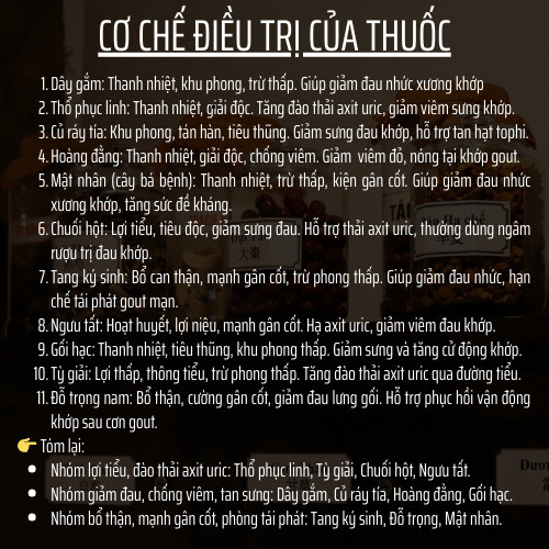 Viên Uống Tiêu Gout (Gút) - Đông Cát Đường - Rối Loạn Chuyển Hóa Acid Uric, viêm sưng ổ khớp - 500v
