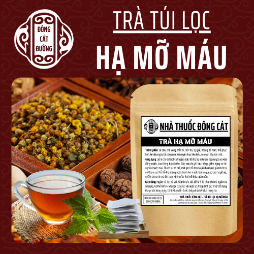Trà Hạ Mỡ Máu -Đông Cát Đường - Hỗ Trợ Giảm Mỡ Máu, Choles.terol, Thanh Lọc Mạch Máu, Giúp Cơ Thể Nhẹ Nhàng - Túi 50 lọc