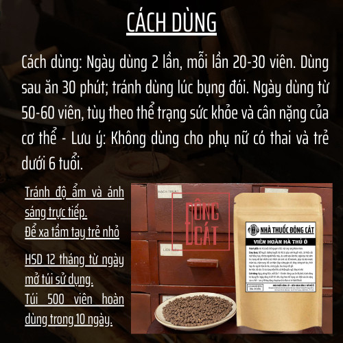 Viên Hà Thủ Ô - Bổ huyết, dưỡng huyết, đen tóc, nội tiết tố, bổ gan thận, xương khớp - Túi 500 viên