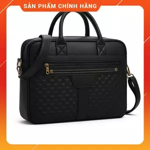 Cặp xách cao cấp dập vân caro MoonLeather thanh lịch sang trọng_ZKC18