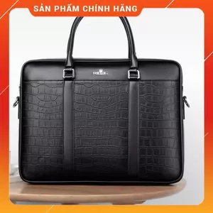 Túi công sở nam da bò thật vân cá sấu/ Túi laptop nam da thật CD9319VB - 100% da bò thật, BH 1 năm