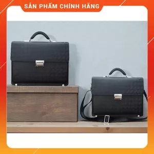 Túi xách nam mới, cặp da thật, khóa số, túi đựng laptop bằng da bò, cặp công sở dành cho nam giới, cặp tài liệu.