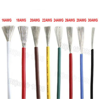 [Combo-Giá rẻ] Dây điện silicon mềm chống cháy 14AWG - 30AWG