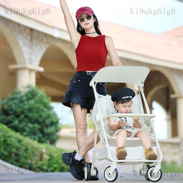 Xe đẩy em bé có túi, xe đẩy du lịch nhẹ, xe đẩy em bé có thể gập lại tầm nhìn cao, xe đẩy trẻ sơ sinh.