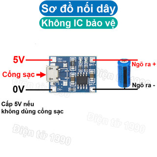 [Combo-Giá rẻ] (10 cái) Mạch Sạc Pin TP4056 cổng USB micro B / Type C (Có / Không IC bảo Vệ )