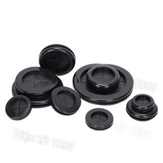 [Combo-Giá rẻ] Đệm cao su, Ron cao su đen luồn dây tủ điện 12 - 50mm