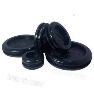 [Combo-Giá rẻ] Đệm cao su, Ron cao su đen luồn dây tủ điện 12 - 50mm