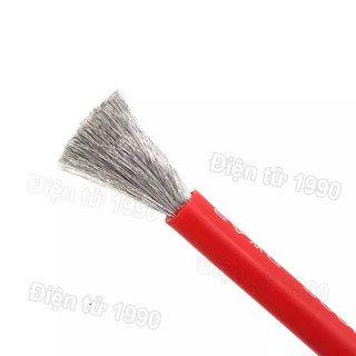 (1 mét) Dây điện silicon mềm dẻo chống cháy công suất lớn 6AWG - 13AWG