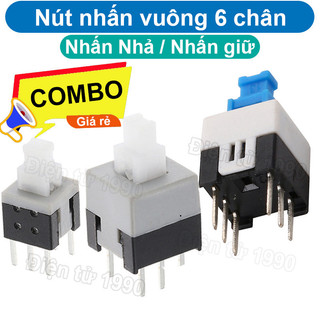 [Combo-Giá rẻ] (20 cái) Nút nhấn nhả (reset), nhấn giữ ( on/off) vuông 6 chân