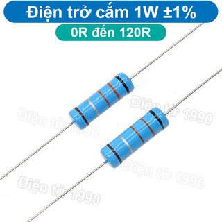 [Combo-Giá rẻ] (100 cái) Điện trở cắm 1W 5 vòng màu ±1% - giá trị 0R đến 120R