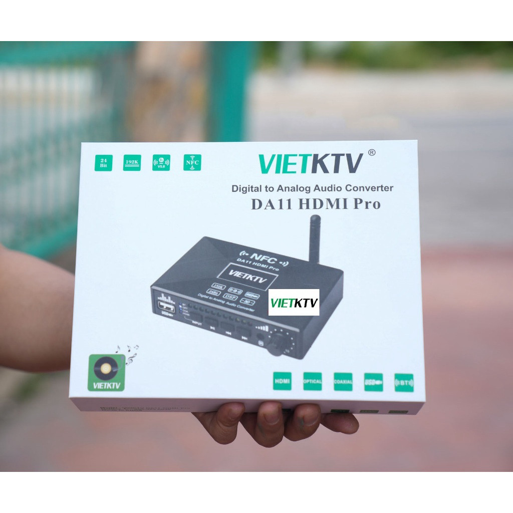 Bộ Giải Mã Âm Thanh VietKTV DA11 HDMI Pro – Tách Âm HDMI Ra Optical/Coax/AV Cho Karaoke