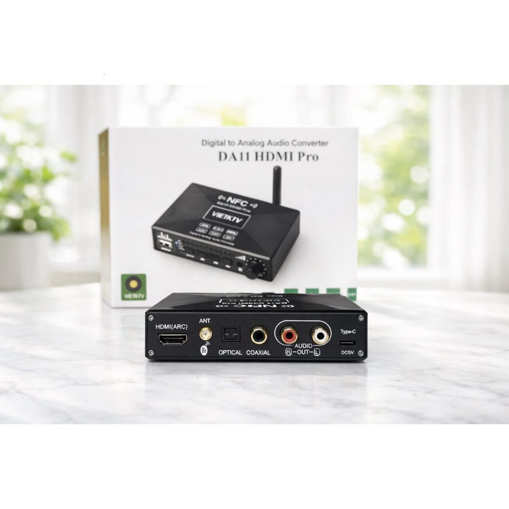 Bộ Giải Mã Âm Thanh VietKTV DA11 HDMI Pro – Tách Âm HDMI Ra Optical/Coax/AV Cho Karaoke
