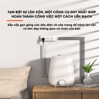 Nẹp đi dây điện nổi dán tường bảo vệ dây điện, Vỏ bọc bảo vệ dây cáp chống điện, đứt gãy và chống cháy Ngói NDĐ01