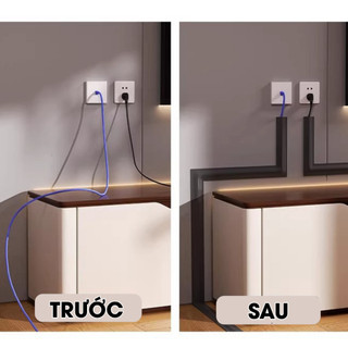 Nẹp đi dây điện nổi dán tường bảo vệ dây điện, Vỏ bọc bảo vệ dây cáp chống điện, đứt gãy và chống cháy Ngói NDĐ01