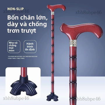Gậy chống cho người già, gậy chống trượt, gậy gỗ chắc chắn, gậy chống nhẹ cho người già.