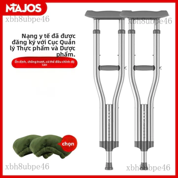 Nạng phục hồi chức năng y tế, nạng nách, gậy chống cho người già và người khuyết tật, nạng đôi chống trượt có thể điều c