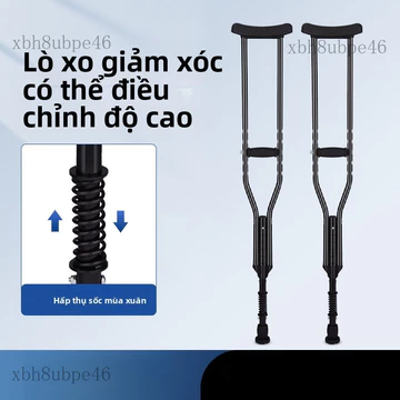 Nạng y tế dành cho người lớn, nạng đôi có thể điều chỉnh, nạng nách, dụng cụ hỗ trợ đi bộ chống trượt dạng ống lồng cho