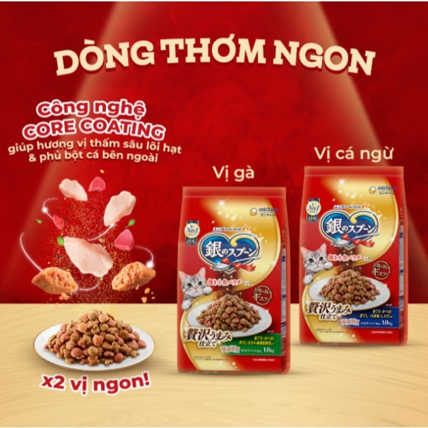 Hạt Silver Spoon cho mèo mọi lứa tuổi 1kg, chống nôn trớ 800g