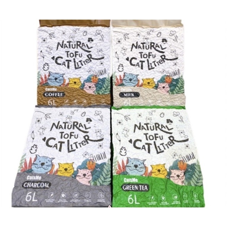 Cát Đậu Nành Catsme, Cát Đậu Nành Tofu Vệ Sinh Cho Mèo Phân Hủy Sinh Học Túi 6L (2,4kg)
