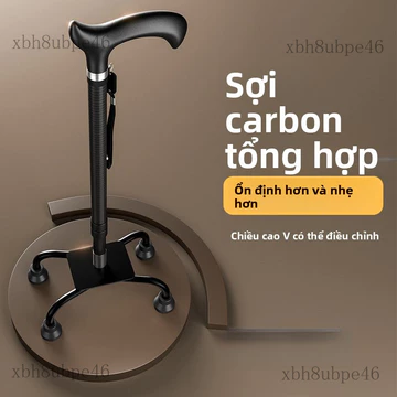 Gậy chống bằng sợi carbon dành cho người già, gậy đi bộ, chống trượt, nhẹ, gậy hỗ trợ cho người khuyết tật, gậy hỗ trợ c