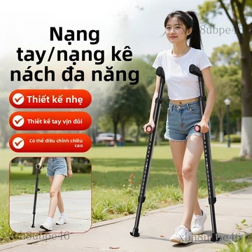 Gậy chống cho người già bị gãy xương, gậy chống trượt cho người cao tuổi, gậy chống nách có thể điều chỉnh, gậy chống ha