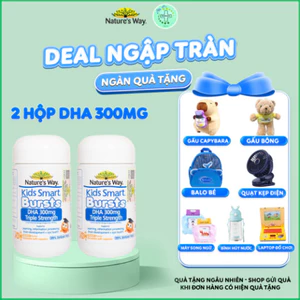 Chính hãng nhập khẩu- DHA Tú Tài Nature's Way - DHA 300mg Bổ Sung Dầu Cá Cô Đặc Omega 3 RTG Hàm Lượng Cao Cho Bé 50 viên