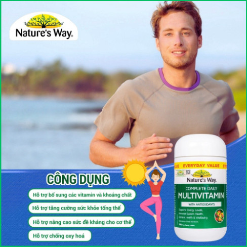Vitamin Tổng Hợp Nature's Way Complete Daily Multivitamin - Hộp 100 Viên - Bổ Sung Vitamin và Khoáng Chất Cần Thiết