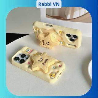 Ốp lưng silicon Ngôi Sao Smile có Giá Đỡ 6plus/7plus/8plus/x/xs/xsmax/11/12/13/14/15/16/17/air/pro/plus/promax RABBI SLC