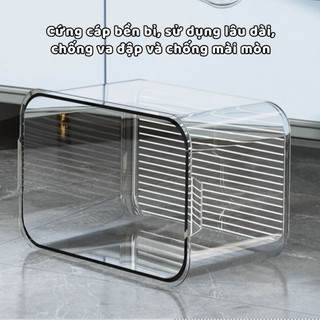 Bể Cá Nhựa Trong Suốt Bể Cá Chữ Nhật Size Lớn Chống Rơi Vỡ Trang Trí Phòng Khách, Văn Phòng Ngói - BCN03