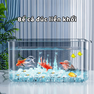 Bể Cá Nhựa Trong Suốt Bể Cá Chữ Nhật Size Lớn Chống Rơi Vỡ Trang Trí Phòng Khách, Văn Phòng Ngói - BCN03