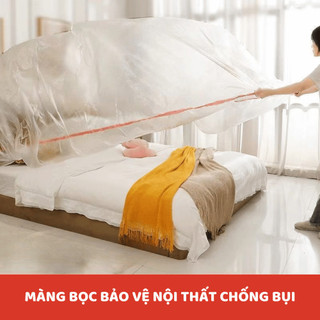 Bạt Nilong Che Bụi, Màng Bọc Nội Thất Giường Tủ Chống Bụi Chống Nước Bảo Vệ Đồ Đạc Gia Đình Đủ Size  Life Plus - BNT02