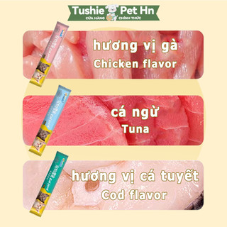 Súp Thưởng Cho Mèo, Thanh Pate Bổ Dưỡng Cho Mèo, Thức ăn đủ vị dinh dưỡng  hương vị đậm đà, Cat Food-15g