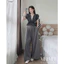 Set bộ nữ thời trang cao cấp áo lụa sọc eo bo chun quần suông ống rộng tuyết mưa mặc vào nhìn dáng cao thanh lịch
