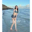 Set đồ nữ đi biển áo bra kèm quần short chất sóng ý siêu xinh