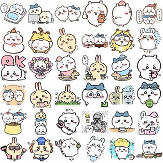 100 Miếng dán Sticker CHIIKAWA usagi emoji DIY hình dán graffiti chiikawa hoạt hình cute trang trí sổ nhãn dán