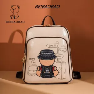 Balo nữ beibaobao da mềm chuẩn from kèm dây đeo vai đa năng hàng quảng châu cao cấp Chính Hãng 8520