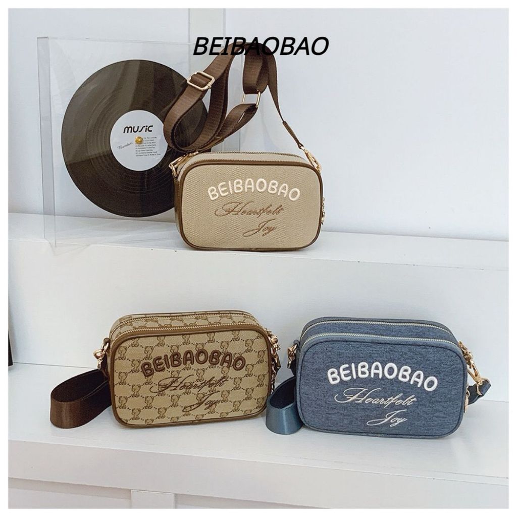 Túi Đeo Chéo Beibaobao Chữ Logo Thêu Chính Hãng S-8814