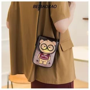 Túi Đeo Chéo Mini Beibaobao nữ thời trang họa tiết gấu đeo chéo hàng quảng châu cao cấp Chính Hãng 8595