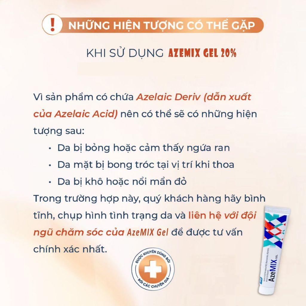 Azemix Gel Tuýp Nhỏ 20g – Hỗ Trợ Làm Sáng Da, Mờ Thâm, Cải Thiện Da Mụn