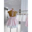 SET ÁO PEPLUM KẺ SỌC CỔ YẾM NƠ KÈM CHÂN VÁY