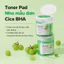Hộp 70 miếng bông nho mẫu đơn / Tẩy tế bào chết nhẹ nhàng và làm dịu da / Shine Muscat Cica BHA Pad