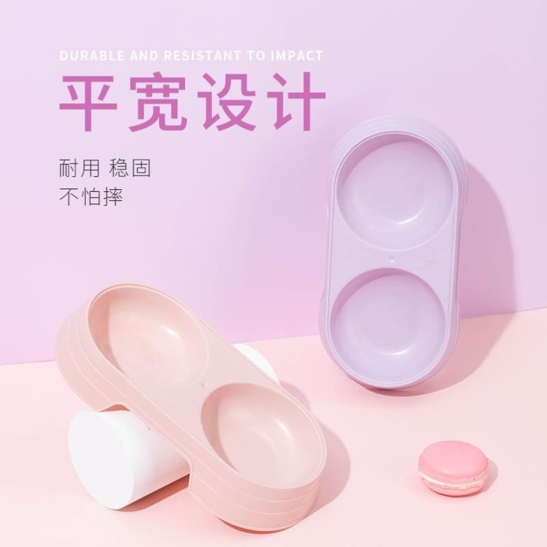 Bát ăn đôi cho chó, mèo (chất liệu nhựa cao cấp)