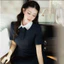 Đầm Nữ Dự Tiệc, Váy Thiết Kế Cổ Sơ Mi Tay Ngắn Đính Nơ Eo Midi Dáng Xòe Nhẹ Nhàng Sang Trọng