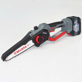 Cưa xích 8inch dùng pin WORKFIX WF-CS08BL, Tốc độ khủng 46000v.p, Không chổi than - Tra nhớt tự động