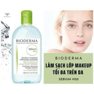Nước Tẩy Trang Bioderma Sensibio H2O Chính Hãng Cho Da Dầu Mụn Và Da Nhạy Cảm 500ml