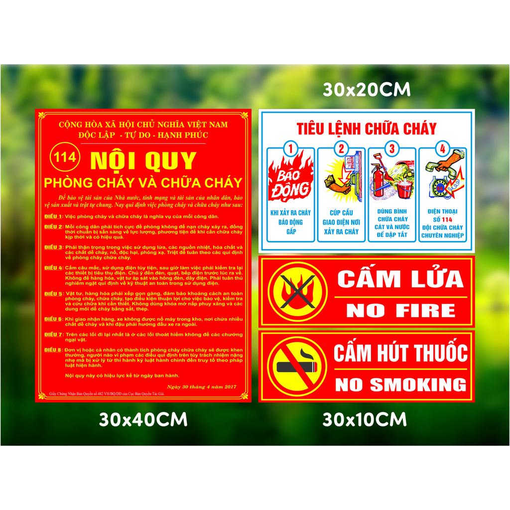 Bảng Nội Quy PCCC Fomex 5mm – Chống Nước, Chống Phai, In Sắc Nét, Treo Tường