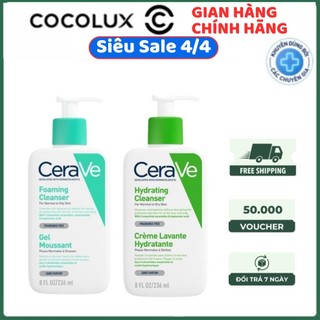 Sữa rửa mặt giúp làm sạch sâu dành cho da dầu da khô da nhảy cảm CeraVe Foaming Cleanser 236ML